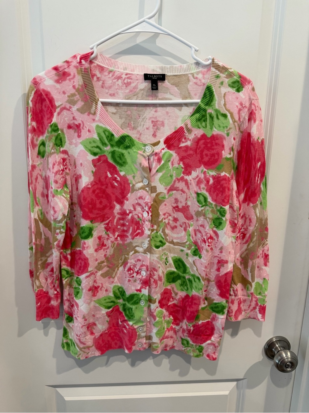 Talbots Petites Button-Front Cardigan Size Medium Petite